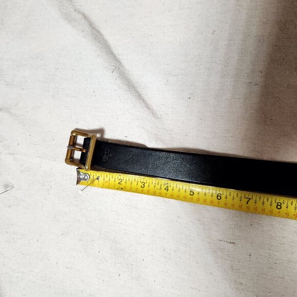 Fossil Black Leather Belt Womens Size Large 1" Wide Roller Buckle Classic - Picture 6 of 16